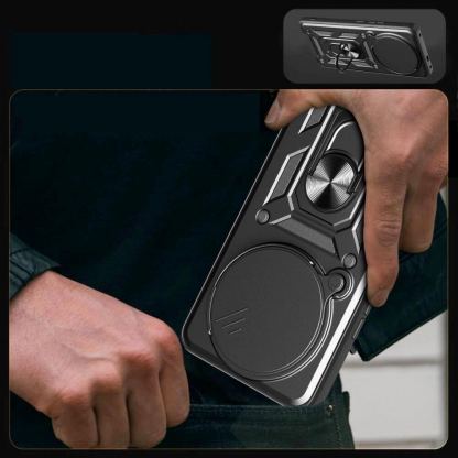 Tech-Protect CamShield Pro Hard Case - хибриден удароустойчив кейс с пръстен против изпускане за Xiaomi Redmi Note 14 Pro 5G, Poco X7 5G (черен) 2