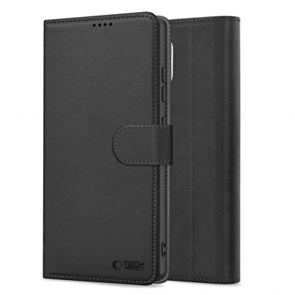 Tech-Protect Wallet Leather Flip Case - кожен калъф, тип портфейл за Xiaomi Redmi Note 14 Pro 5G, Note 14 Pro Plus 5G, Poco X7 5G (черен) 4