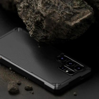 Ringke Rugged Gear Case - удароустойчив силиконов (TPU) калъф за Samsung Galaxy S25 Ultra (черен) 6