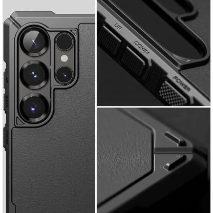 Ringke Rugged Gear Case - удароустойчив силиконов (TPU) калъф за Samsung Galaxy S25 Ultra (черен) 7