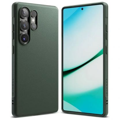 Ringke Onyx Case - силиконов (TPU) калъф за Samsung Galaxy S25 Ultra (тъмнозелен) 2