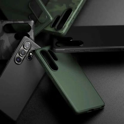 Ringke Onyx Case - силиконов (TPU) калъф за Samsung Galaxy S25 Ultra (тъмнозелен) 4