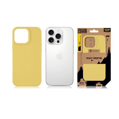 Tactical Velvet Smoothie Cover - силиконов калъф за iPhone 16 Pro Max (жълт) 4