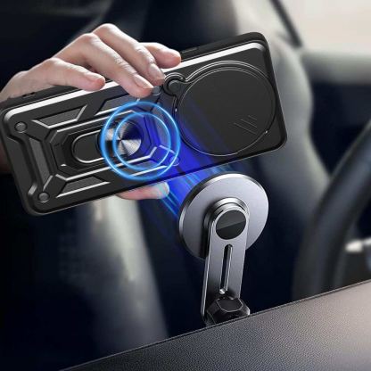 Techsuit CamShield Case - хибриден удароустойчив кейс с пръстен против изпускане за Xiaomi Redmi Note 14 4G (черен)  3