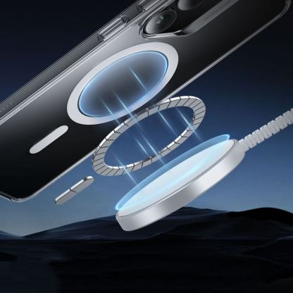 ESR Classic Hybrid HaloLock MagSafe Case - хибриден кейс с висока степен на защита с MagSafe за Samsung Galaxy S25 Plus (прозрачен)  4