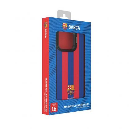 FC Barcelona Official Magnetic Hybrid Case - хибриден удароустойчив кейс с MagSafe за iPhone 16 Pro Max (червен-син) 7