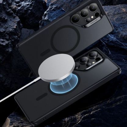 ESR Classic Hybrid HaloLock MagSafe Case - хибриден кейс с висока степен на защита с MagSafe за Samsung Galaxy S25 Ultra (черен-мат)  3