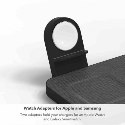 Mophie Snap Plus 3in1 Magnetic MagSafe Wireless Charger - тройна поставка (пад) за безжично зареждане за iPhone с Magsafe, Apple Watch, AirPods Pro и Qi съвместими устройства (черен) 15