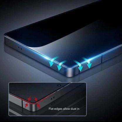 ESR Privacy Full Cover Tempered Glass - калено стъклено защитно покритие с определен ъгъл на виждане за дисплея на Samsung Galaxy S25 Ultra (черен-прозрачен) 4