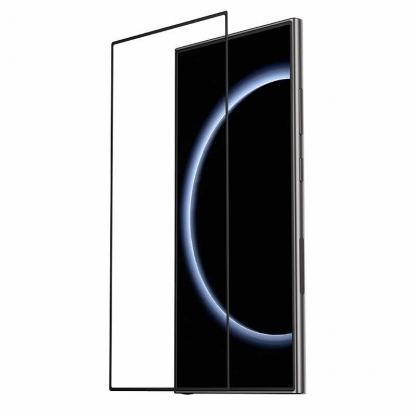 Benks Warrior HD Full Screen Tempered Glass - калено стъклено защитно покритие за дисплея на Samsung Galaxy S25 Ultra (черен-прозрачен) 2