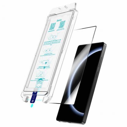 Benks Warrior HD Full Screen Tempered Glass - калено стъклено защитно покритие за дисплея на Samsung Galaxy S25 Ultra (черен-прозрачен) 4