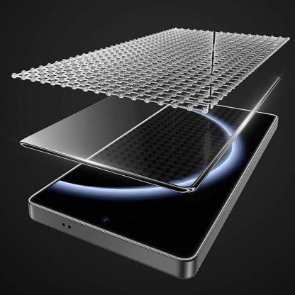 Benks Warrior HD Full Screen Tempered Glass - калено стъклено защитно покритие за дисплея на Samsung Galaxy S25 Ultra (черен-прозрачен) 6