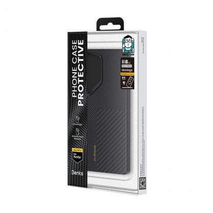 Benks Magnetic Armor Pro Montage Kevlar Metal Frame Case 600D+1500D - кевларен кейс с MagSafe за Samsung Galaxy S25 Ultra (черен) 9