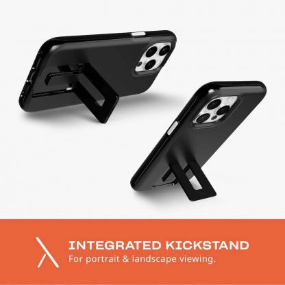 Tech21 EvoCrystal Kick Hybrid MagSafe Case - хибриден удароустойчив кейс с MagSafe за iPhone 15 Pro Max (черен) 8