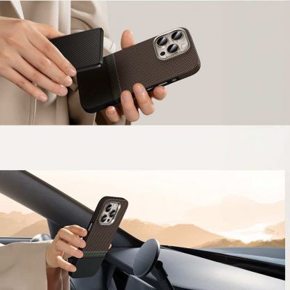 Benks Magnetic Armor Pro Kevlar Case 600D - удароустойчив кевларен кейс с MagSafe за iPhone 16 Pro (черен) 12