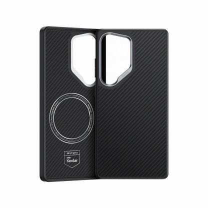Benks Magnetic Armor Pro Kevlar Case 600D - удароустойчив кевларен кейс с MagSafe за Samsung Galaxy S25 Ultra (черен) 2