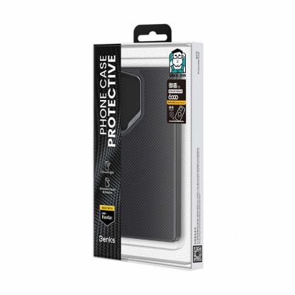 Benks Magnetic Armor Pro Kevlar Case 600D - удароустойчив кевларен кейс с MagSafe за Samsung Galaxy S25 Plus (черен) 12