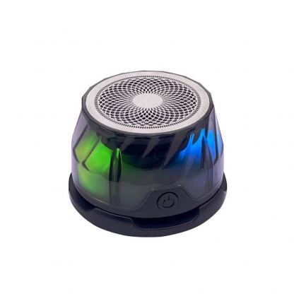 4smarts SoundCharge MagSafe Bluetooth Speaker 5W - портативен безжичен блутут спийкър с MagSafe и поставка (пад) за безжично зареждане за iPhone и мобилни устройства (черен-прозрачен) 2