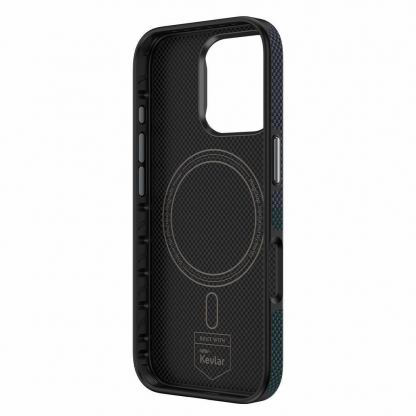 Benks Magnetic Armor Pro Aurora Kevlar Case 600D - удароустойчив кевларен кейс с MagSafe за iPhone 16 Pro (черен) 3