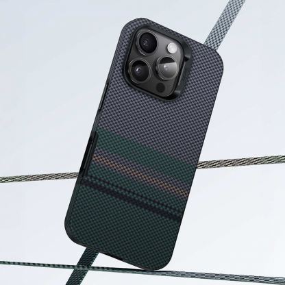 Benks Magnetic Armor Pro Aurora Kevlar Case 600D - удароустойчив кевларен кейс с MagSafe за iPhone 16 Pro (черен) 7