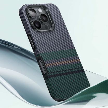 Benks Magnetic Armor Pro Aurora Kevlar Case 600D - удароустойчив кевларен кейс с MagSafe за iPhone 16 Pro (черен) 8