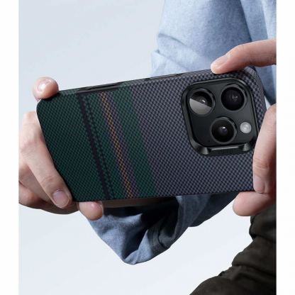 Benks Magnetic Armor Pro Aurora Kevlar Case 600D - удароустойчив кевларен кейс с MagSafe за iPhone 16 Pro (черен) 9