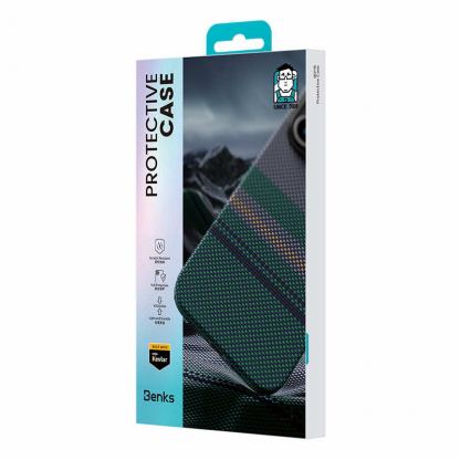 Benks Magnetic Armor Pro Aurora Kevlar Case 600D - удароустойчив кевларен кейс с MagSafe за iPhone 16 Pro (черен) 12