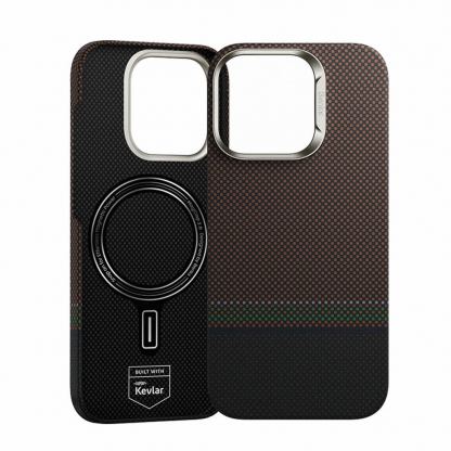 Benks Magnetic Armor Air Prestige Kevlar Case 600D - кевларен кейс с MagSafe за iPhone 16 Pro Max (кафяв) 3