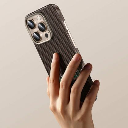 Benks Magnetic Armor Air Prestige Kevlar Case 600D - кевларен кейс с MagSafe за iPhone 16 Pro Max (кафяв) 8
