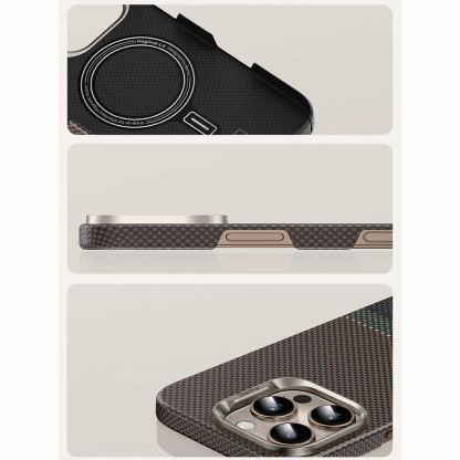Benks Magnetic Armor Air Prestige Kevlar Case 600D - кевларен кейс с MagSafe за iPhone 16 Pro Max (кафяв) 10