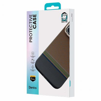 Benks Magnetic Armor Air Prestige Kevlar Case 600D - кевларен кейс с MagSafe за iPhone 16 Pro Max (кафяв) 12