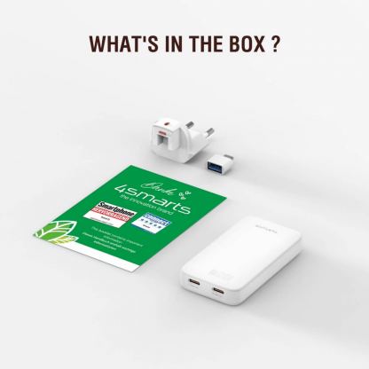 4smarts GaN FlatPlug Slim Duos Wall Charger 65W - захранване за ел. мрежа за мобилни устройства с 2xUSB-C изходи и с технология за бързо зареждане (бял) 11