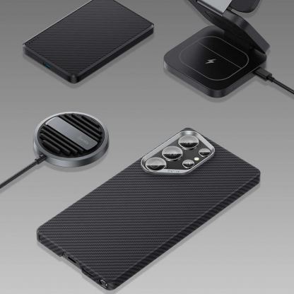 Benks Armor Air Kevlar Case 600D - кевларен кейс с MagSafe за Samsung Galaxy S25 Plus (черен) 7