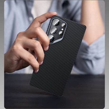 Benks Armor Air Kevlar Case 600D - кевларен кейс с MagSafe за Samsung Galaxy S25 (черен) 8