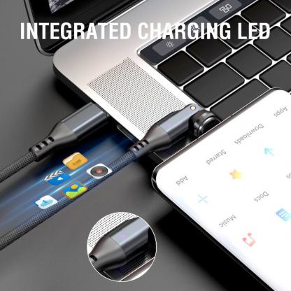 4smarts GravityCord Magnetic USB-C to USB-C Cable Set 240W - USB-C кабел с магнитен накрайник за устройства с USB-C (180см) (черен) 8