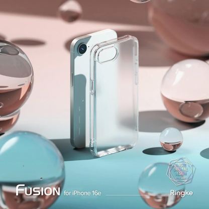 Ringke Fusion Case - хибриден кейс с висока степен на защита за iPhone 16e (прозрачен-мат)  2