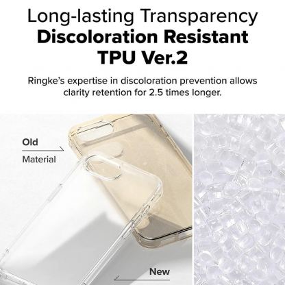Ringke Fusion Case - хибриден кейс с висока степен на защита за iPhone 16e (прозрачен-мат)  4