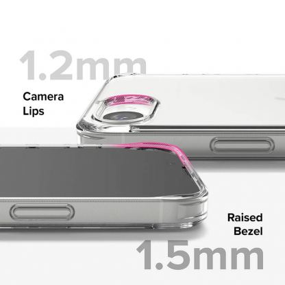 Ringke Fusion Case - хибриден кейс с висока степен на защита за iPhone 16e (прозрачен-мат)  5
