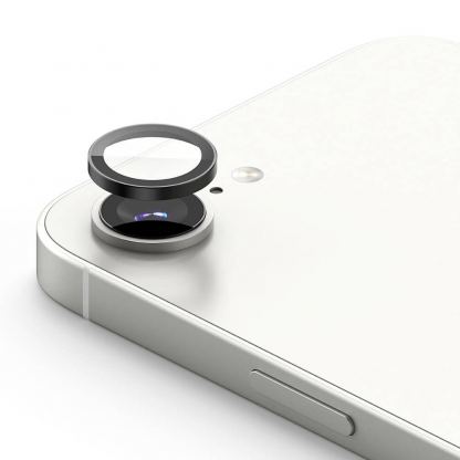 Ringke Camera Lens Frame Glass Protector 2 Pack - 2 комплекта предпазни стъклени лещи за камерата на iPhone 16e (2025) (черен) 4