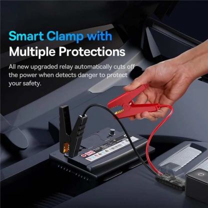 Baseus Super Energy Alpha Car Jump Starter 6000 mAh (C00259200121-00) - външна батерия 6000 mAh с фенер и JumpStarter за автомобил (черен) 5