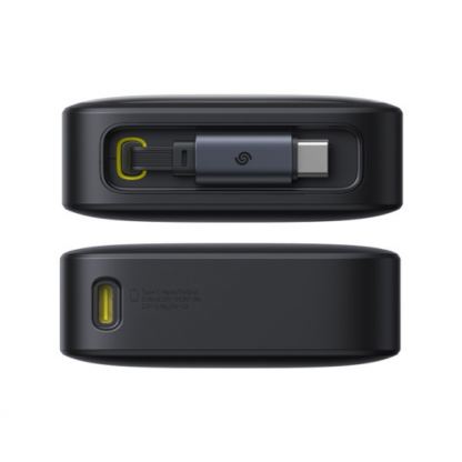 Baseus Free2Pull Power Bank 20000 mAh 65W (P10073700123-00) - преносима външна батерия вграден USB-C кабел и USB-C порт (черен)  4