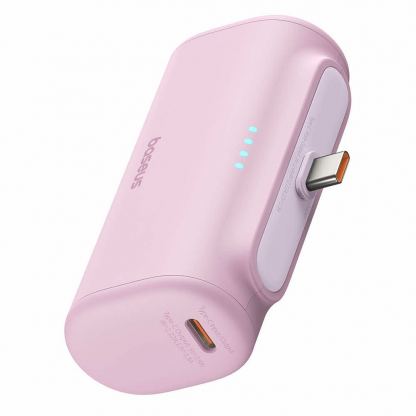 Baseus Compact Powerbank USB-C Connector 5000mAh 20W (P10068306213-00) - външна батерия с USB-C конектор (розов) 2