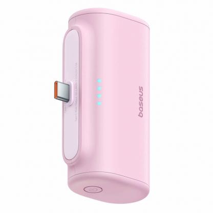 Baseus Compact Powerbank USB-C Connector 5000mAh 20W (P10068306213-00) - външна батерия с USB-C конектор (розов) 3