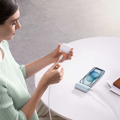 Baseus Compact Powerbank USB-C Connector 5000mAh 20W (P10068306213-00) - външна батерия с USB-C конектор (бял) 5