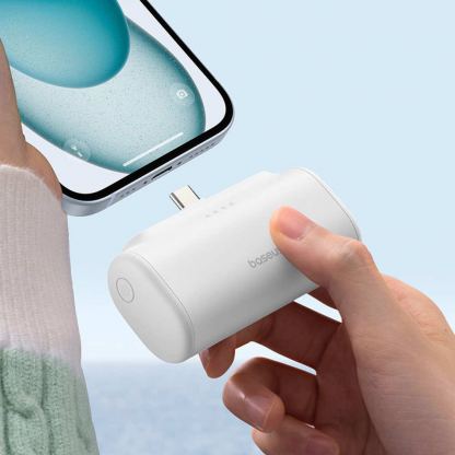 Baseus Compact Powerbank USB-C Connector 5000mAh 20W (P10068306213-00) - външна батерия с USB-C конектор (бял) 6
