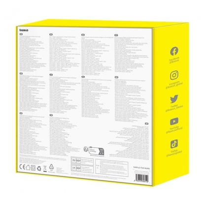 Baseus Digital Charger GaN 240W (P10163901113-00) - захранване за ел. мрежа за лаптопи, смартфони и таблети с USB-A и 3xUSB-C изходи с технология за бързо зареждане (черен)  9