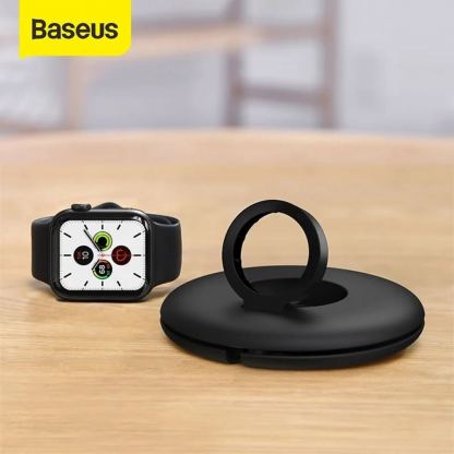 Baseus Apple Watch Charger Holder (ACSLH-01) - поликарбонатова поставка за Apple Watch (черна) 7