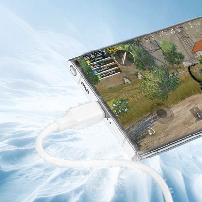 Joyroom Lost Lasting USB-A to USB-C Cable 3А - кабел с гумирана оплетка за устройства с USB-C порт (100 см) (бял) 2