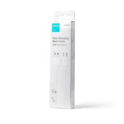 Joyroom Lost Lasting USB-A to USB-C Cable 3А - кабел с гумирана оплетка за устройства с USB-C порт (100 см) (бял) 4