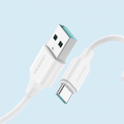 Joyroom Lost Lasting USB-A to USB-C Cable 3А - кабел с гумирана оплетка за устройства с USB-C порт (100 см) (бял) 7
